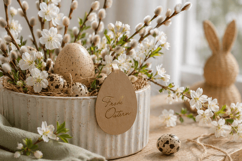 Papiertaschen und Anhänger Ostern