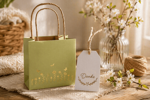 Papiertaschen und Anhänger Ganzjahr