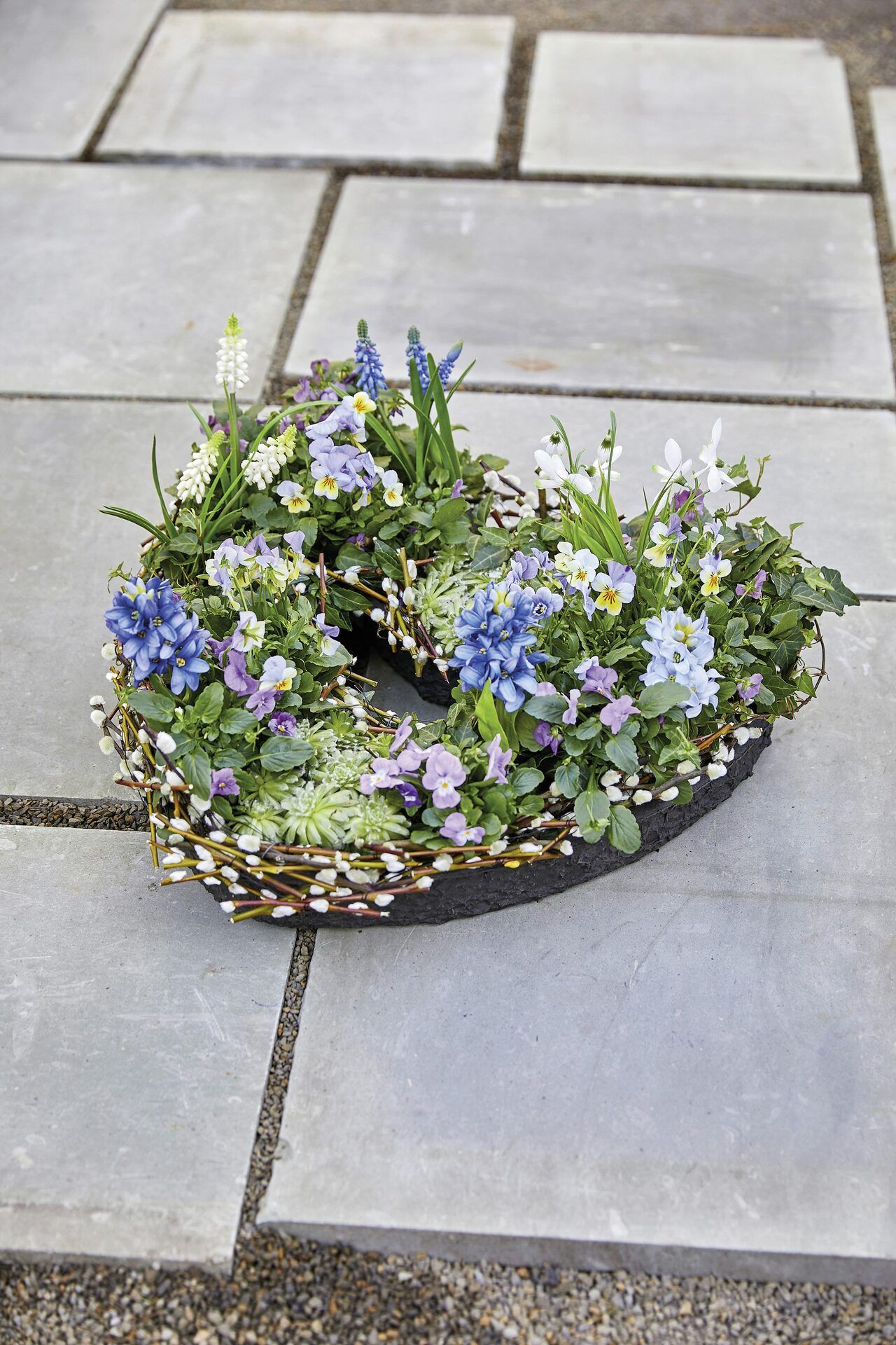 FLOWERBOX Oasis® Black BIOLIT® - Anello Per Piante In Carta Riciclata, Diametro 60 Cm, Biodegradabile